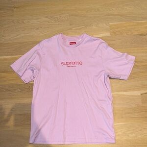 Supreme Pink Short Sleeve Tee Casual Style